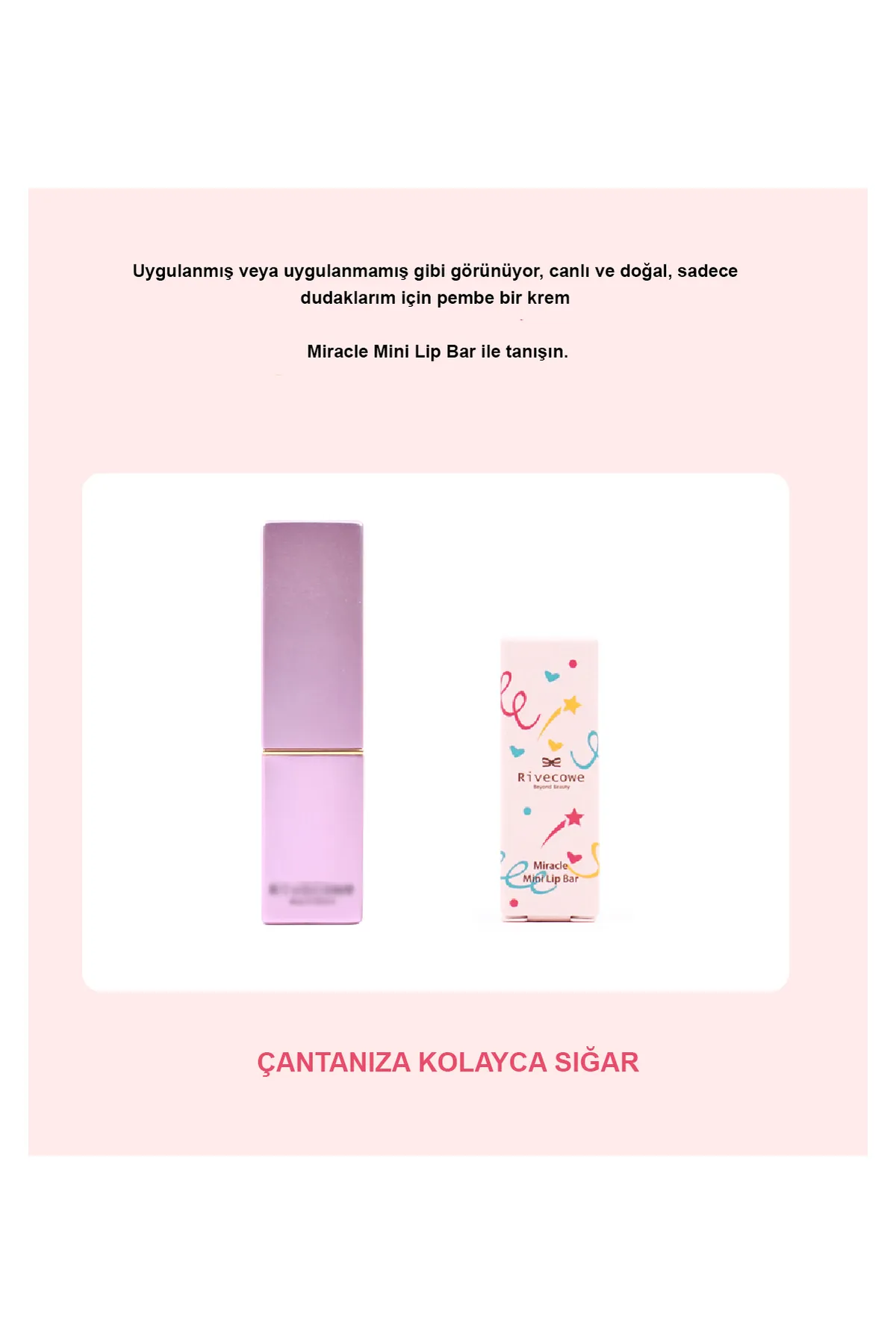 RIVECOWE Bitkisel İçerikli Miracle Mini Lip Bar - Görsel 3