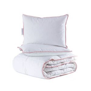 %100 Kaz Tüyü Dolgulu Çift Kişilik Yastık Yorgan Seti - Alegra Serisi