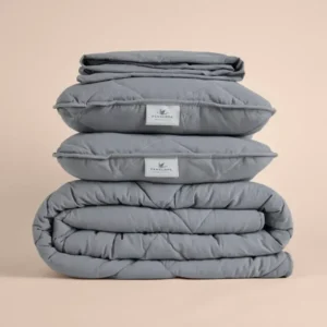 Microfiber Kumaş Çift Kişilik Gri Yastık Yorgan Seti - Colors in Comfort