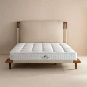 Doğal Pamuk, 1000 Count Pocket Yay Sistemli, El Yapımı Yatak 100x200 cm - Pure White