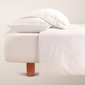 %100 Pamuk Saten Nevresim Seti 260x240 cm Beyaz - Lia Serisi