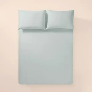 %100 Pamuk Percale Lastikli Çarşaf 160x200 cm Mavi - Pure Serisi