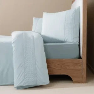 %100 Pamuk Percale Nevresim Seti 200x220 cm Mavi - Juana Serisi