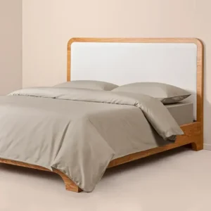 %100 Pamuk Percale Nevresim Seti 260x240 cm Taş Rengi - Pure Serisi