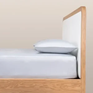 %100 Pamuk Saten Lastikli Çarşaf Seti 100x200 cm Mavi - Lia Serisi