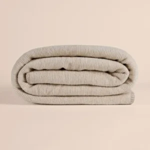 Verso Pamuklu Çift Kişilik Battaniye 200x220 cm - Bej Krem